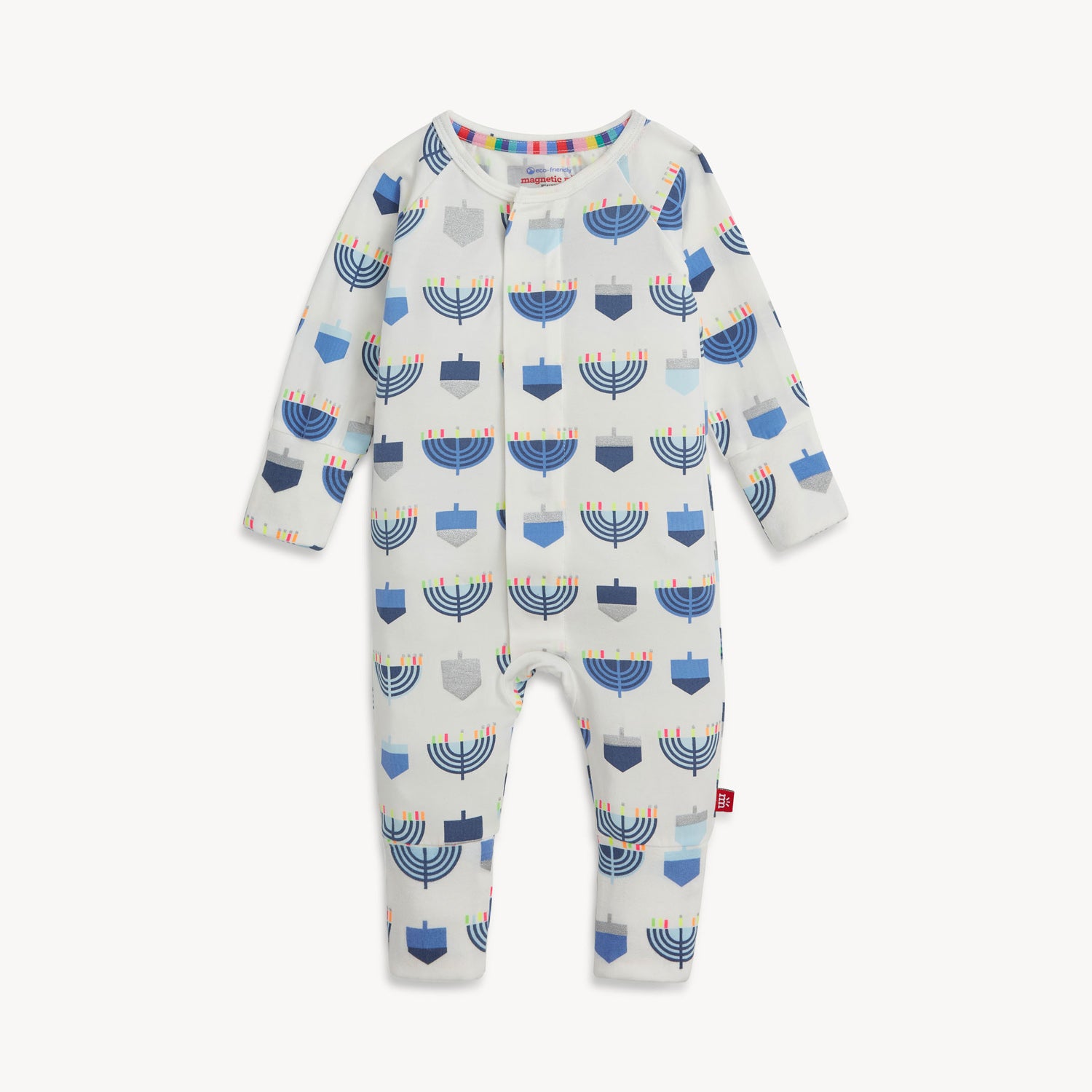 Spin Me Right Round print magnetic modal convertible coverall – alternate view