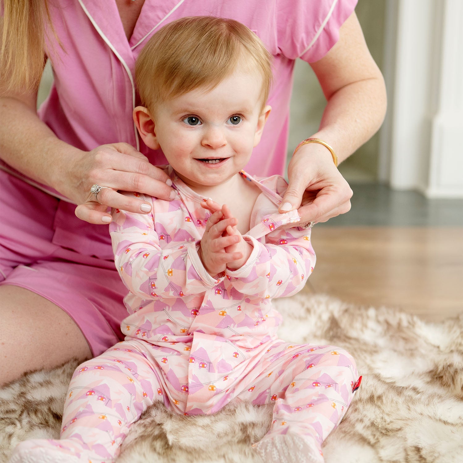 Pink Apres Chic Modal Footie