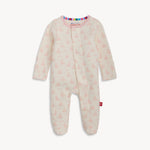 Tiny Tides Pink Organic Cotton Magnetic Footie