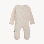 Tiny Tides Pink Organic Cotton Magnetic Footie