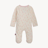 Tiny Tides Pink Organic Cotton Magnetic Footie
