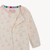 Tiny Tides Pink Organic Cotton Magnetic Coverall