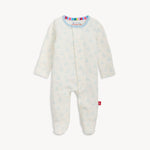 Tiny Tides Blue Organic Cotton Magnetic Footie