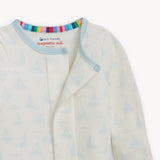 Tiny Tides Blue Organic Cotton Magnetic Coverall