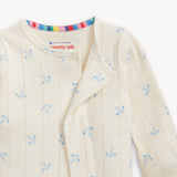 Airplanes Pointelle Magnetic Footie