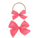 Baby Satin Bow - Melon