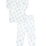 Blue Puppy Love Print Pajamas