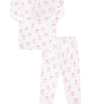 Pink Puppy Love Print Pajamas