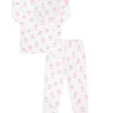Pink Puppy Love Print Pajamas