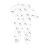 Pink Merry Sleighs Zipper Footie