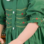 Olympe Green Smocked Christmas Dress