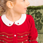 Olympe Red Holiday Smocked Dress