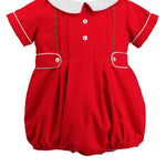 Holiday Boy Bubble by The Proper Peony in traditional red and white