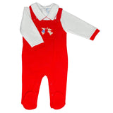 Peter and Flopsy Festive Knit Dungaree Set