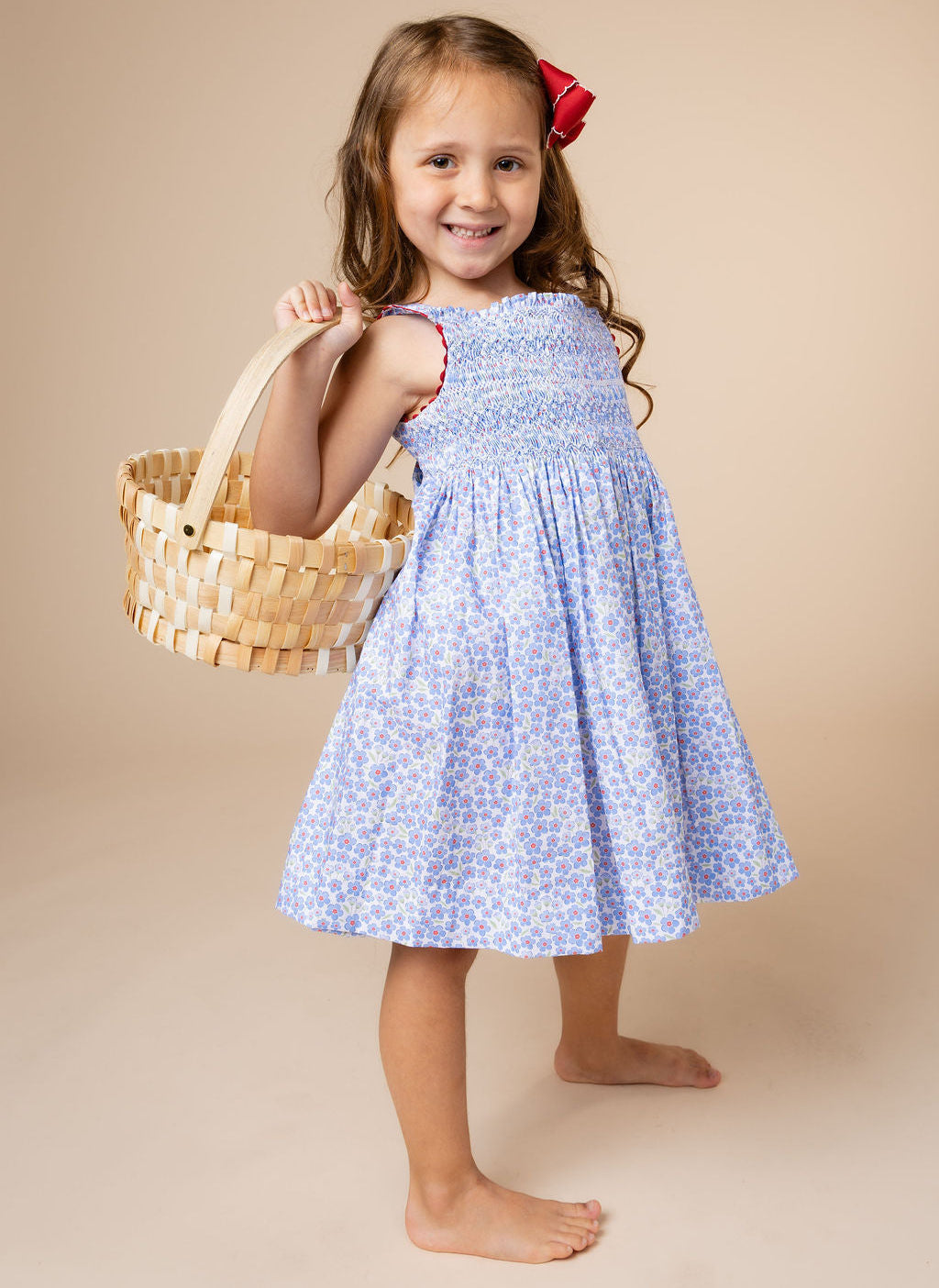 Izzie Dress - Red White & Bloom Floral