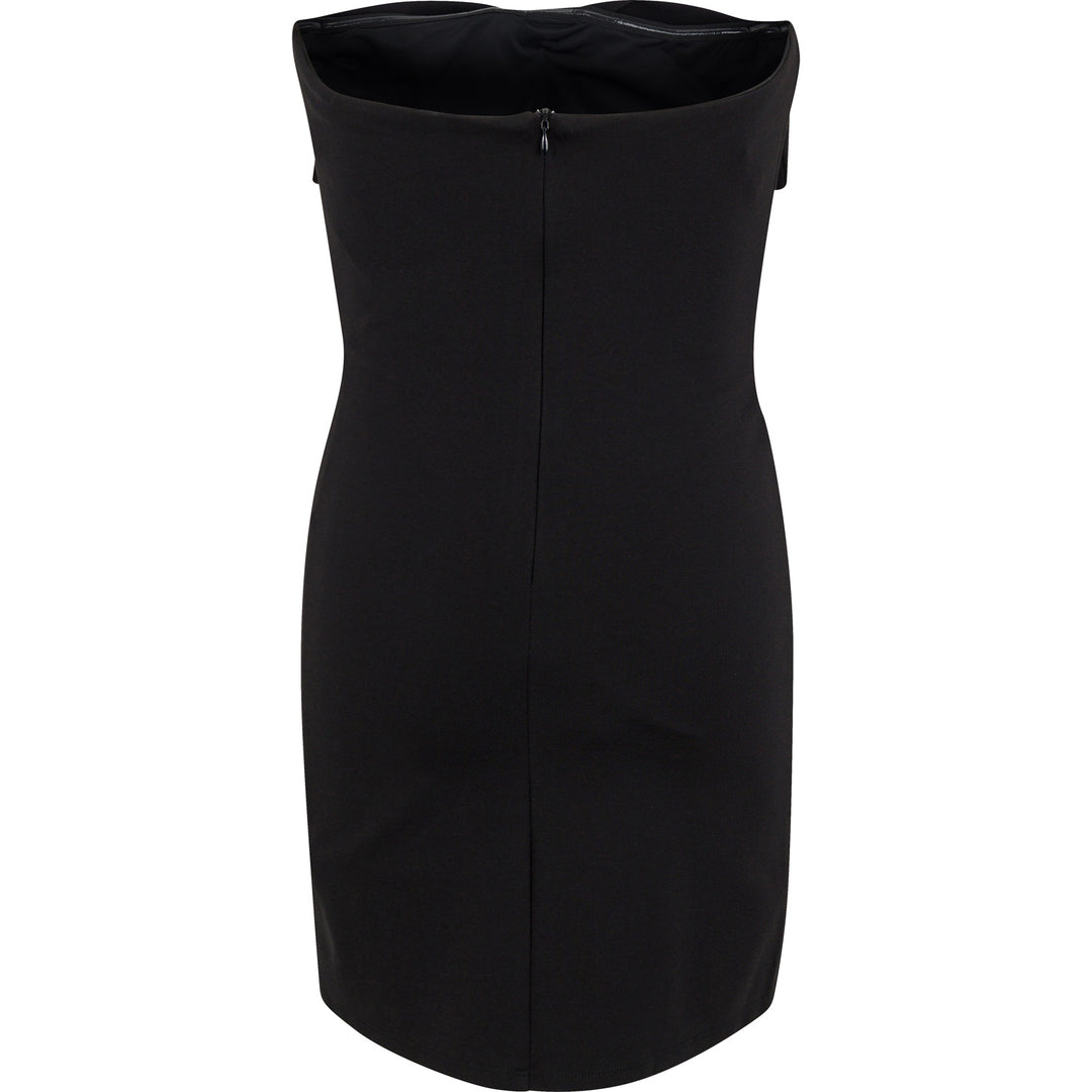 Teddie Strapless Bow Mini Dress (Black)