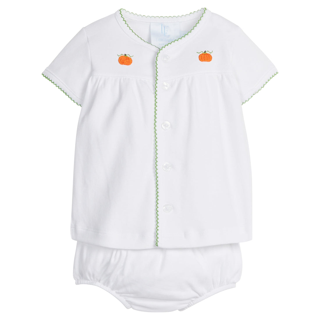 Pinpoint Layette Knit Set - Pumpkin