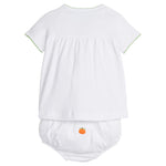 Pinpoint Layette Knit Set - Pumpkin