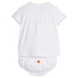 Pinpoint Layette Knit Set - Pumpkin