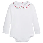 Piped Peter Pan Onesie - Red