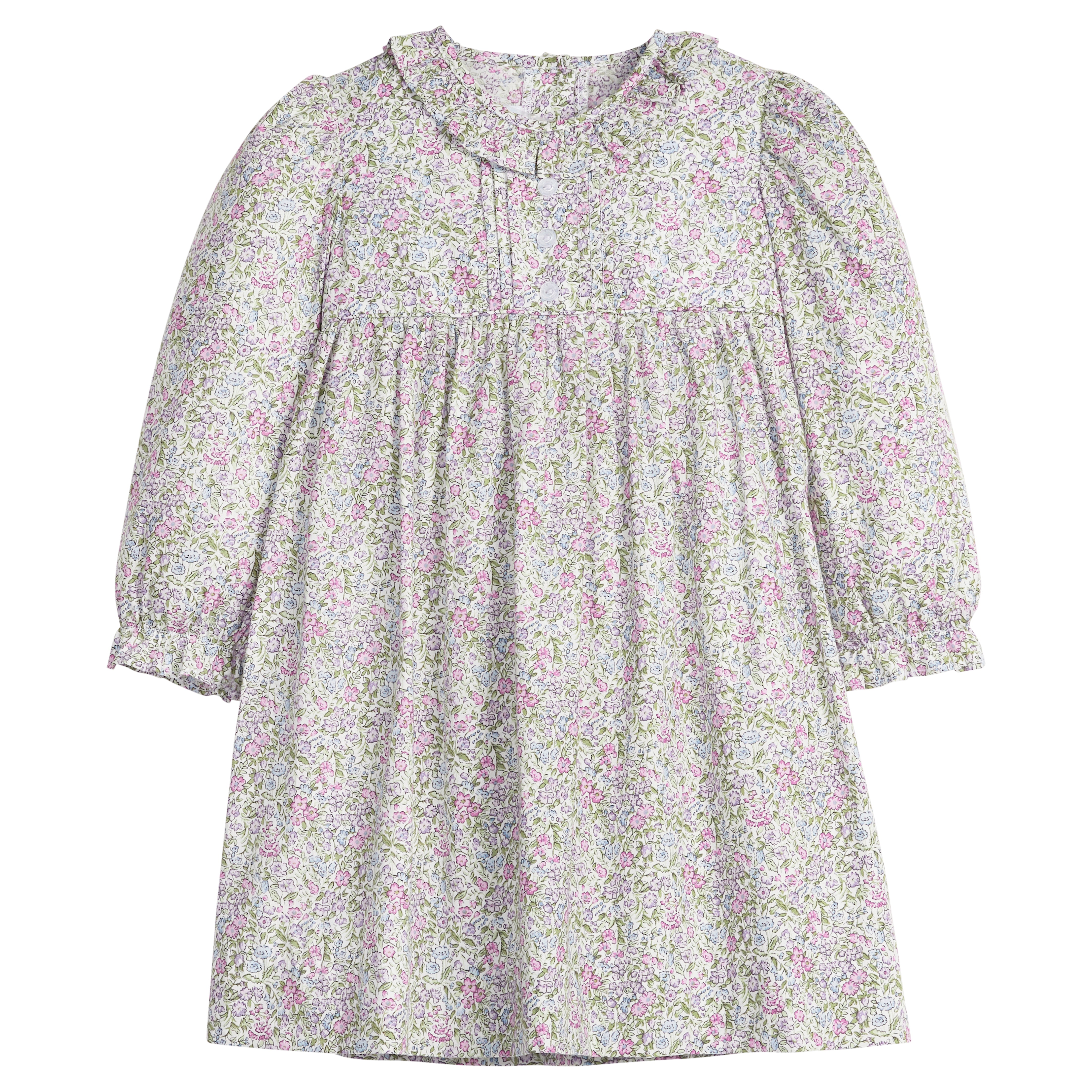Pleated Caroline Dress - Lavender Gables Floral