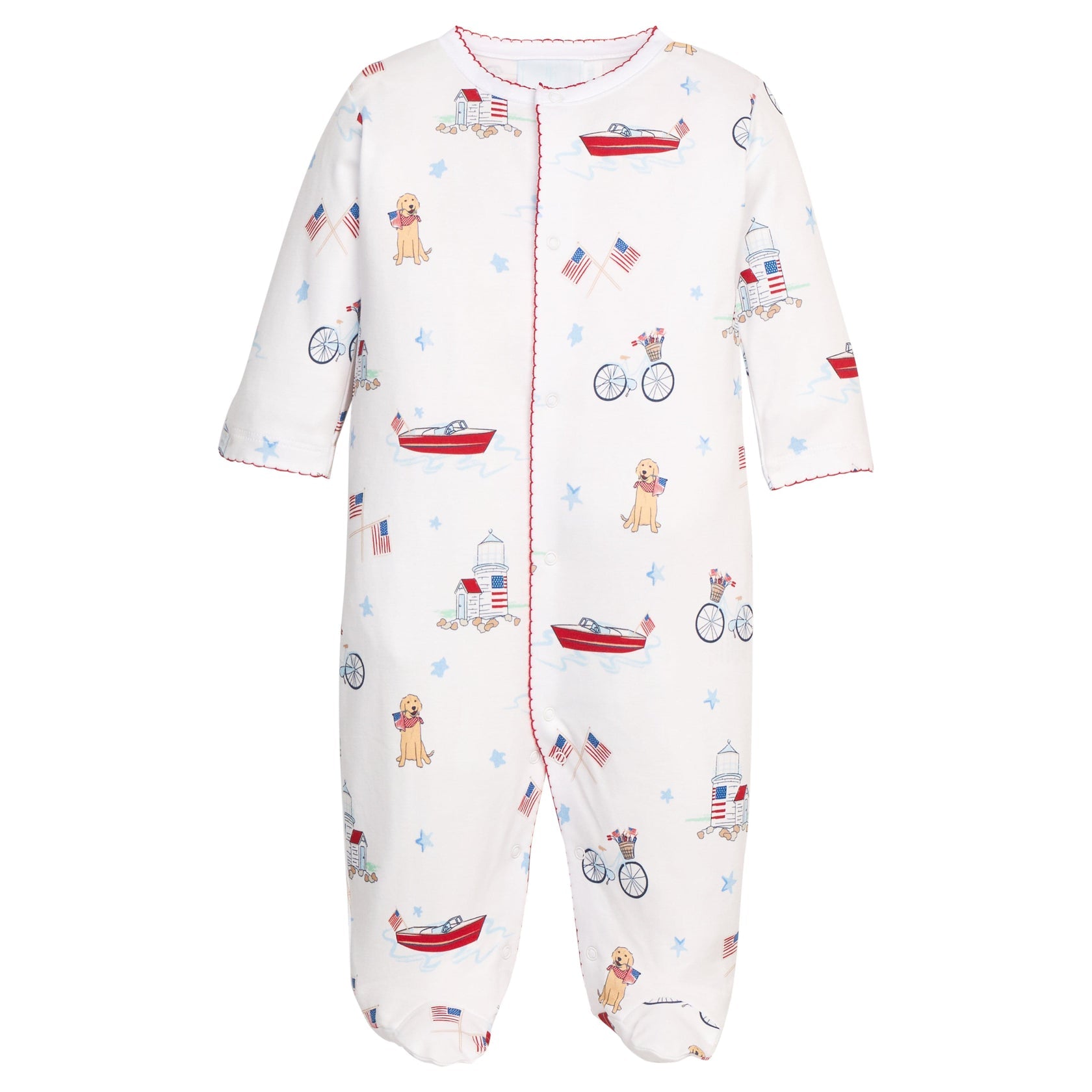Printed Footie - Coastal Summer