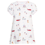 Printed T-Shirt Dress - Coastal Summer