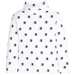 Little English printed turtleneck with footballs and navy helmets for boys