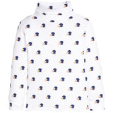 Little English printed turtleneck with footballs and navy helmets for boys