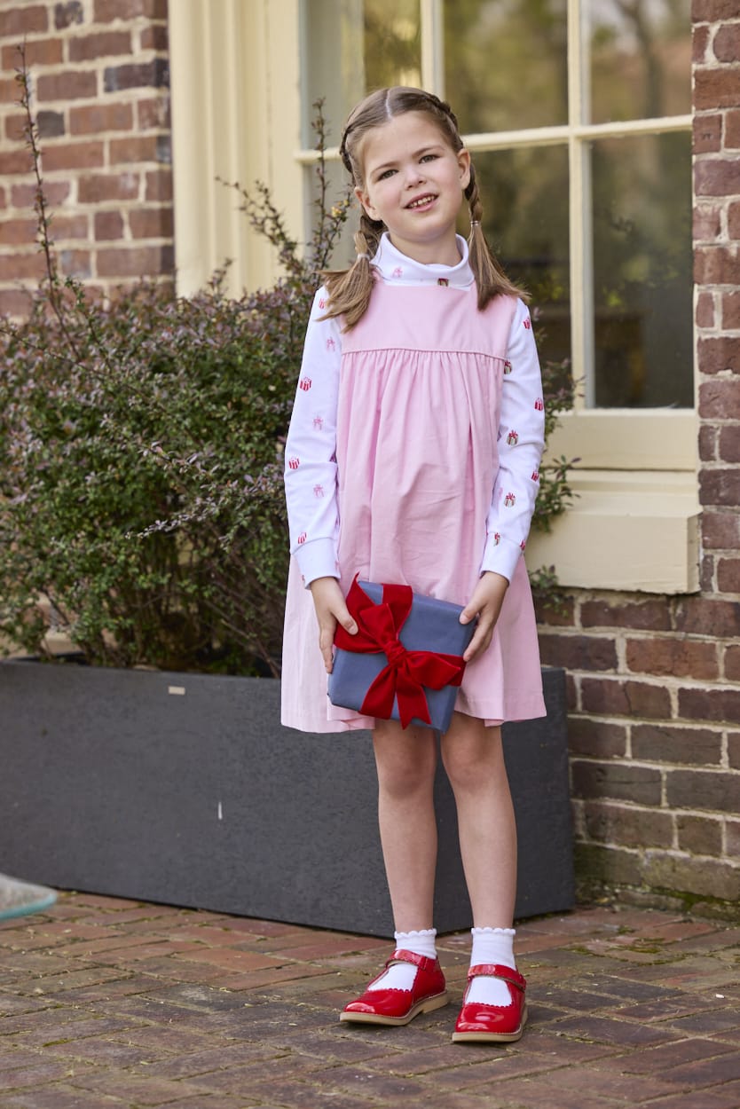 Little English Madison Jumper - Light Pink Corduroy styled