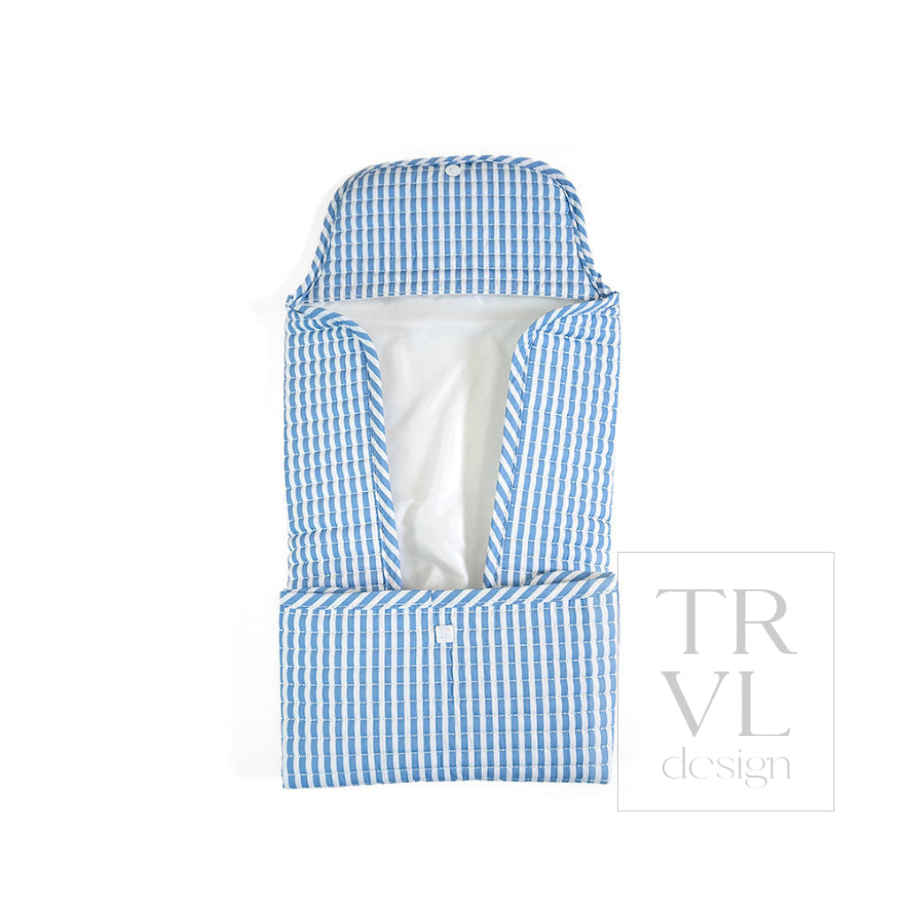 QUILTED CHANGING MAT - Pimlico Stripe Chambray