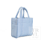 QUILTED MINI GO GO TOTE - Pimlico Stripe Chambray