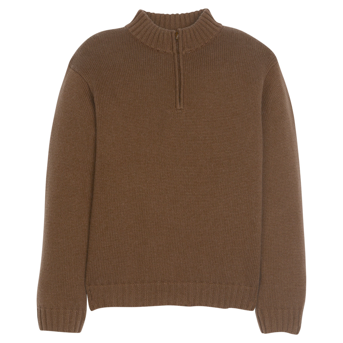 Quarter Zip Sweater - Chestnut