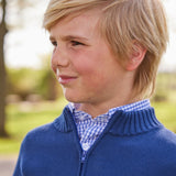 Quarter Zip Sweater - Navy