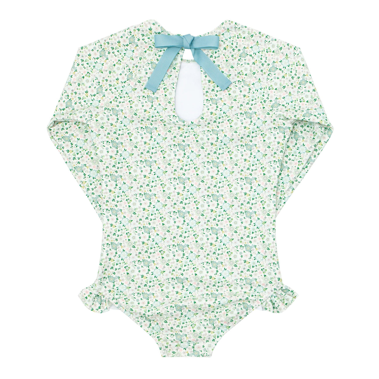 Girls Sea Marsh Floral Rashguard One Piece
