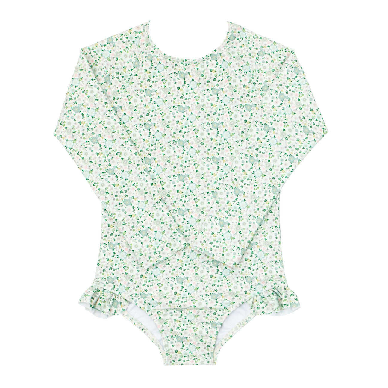 Girls Sea Marsh Floral Rashguard One Piece