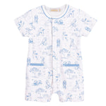 Barking Bliss - Blue Romper With Pockets