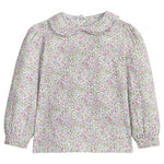 Ruffled Peter Pan Blouse - Lavender Gables Floral