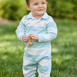 Rugby Polo Romper - Fondren Stripe