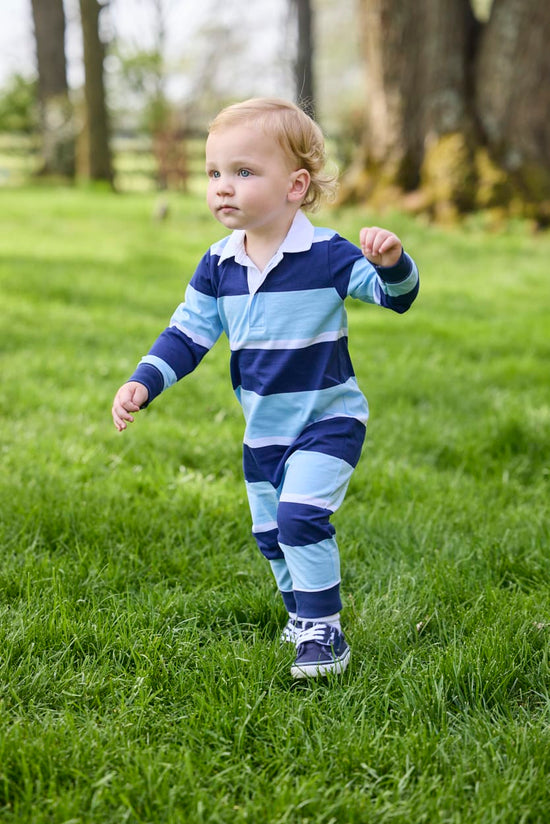 Rugby Polo Romper - Varsity Stripe