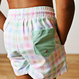 Plaid Swim Trunks S2609