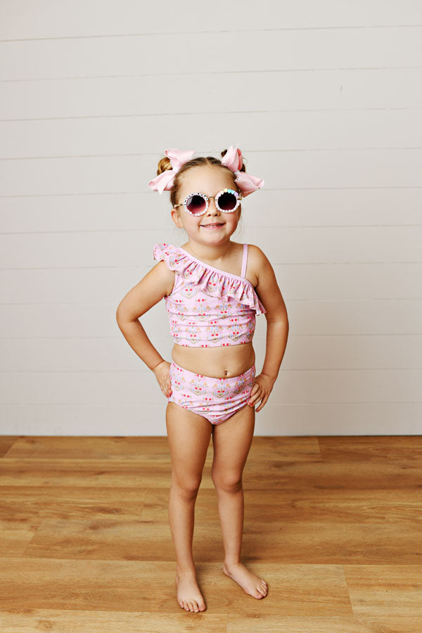 Block Floral Swimsuit S2623