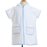Hooded Sleeveless Cover Up - Blue Buffalo Check