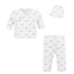 Baby Club Chic tiny rocking horse printed pima take me home set with hat