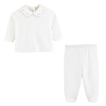 Baby Club Chic pretty bows and roses pima jacquard top and pant set, alternate view
