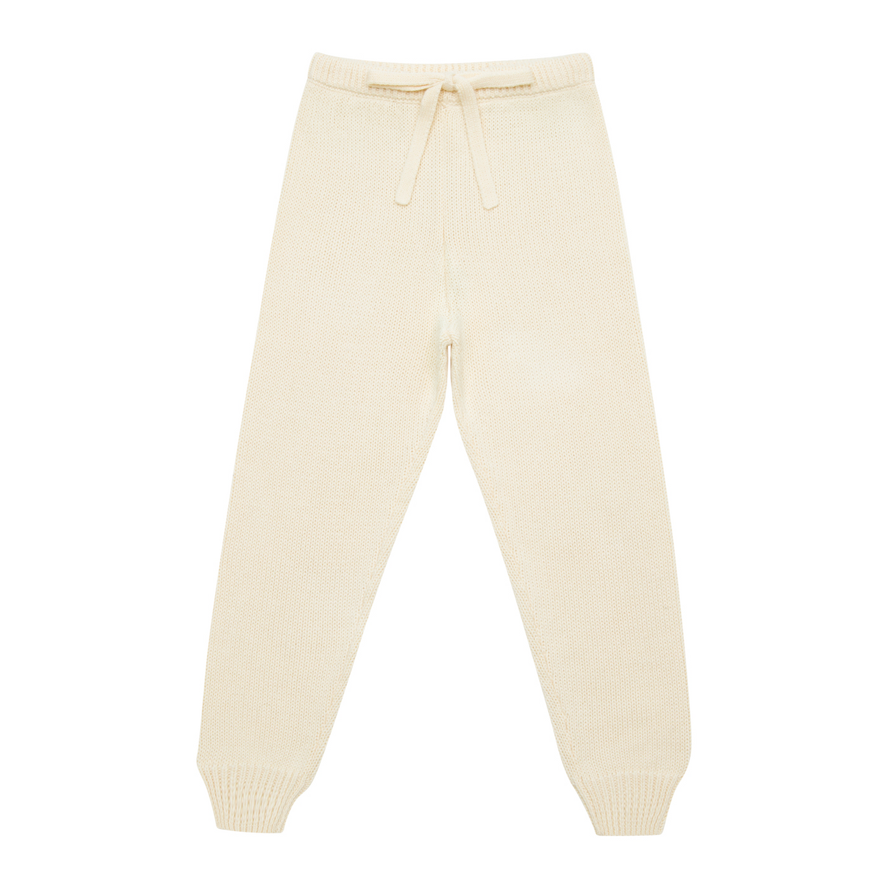 Unisex Cream Knit Pant