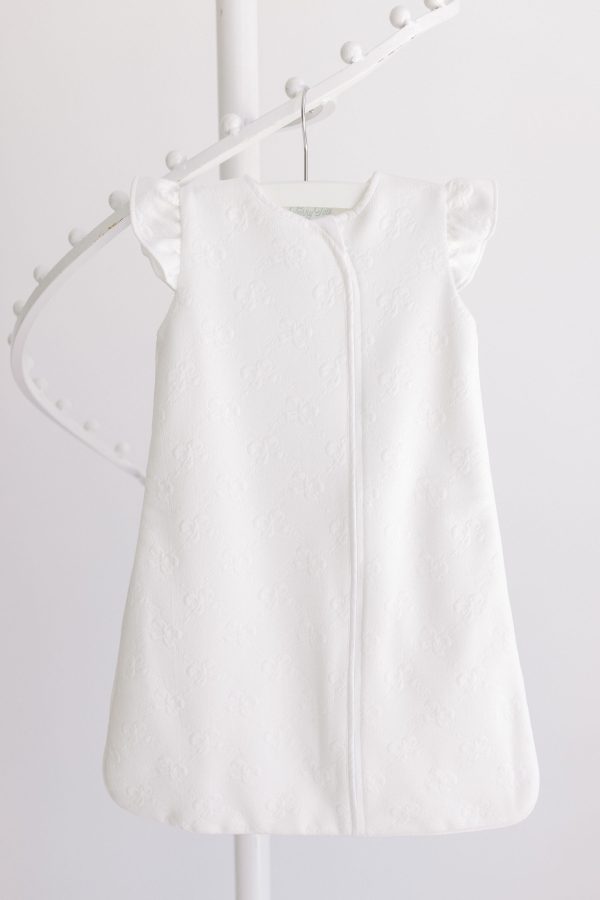 Sleep Sack - White Jacquard Bows