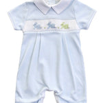 Hoppity Hop Smocked Bubble/Playsuit - Blue