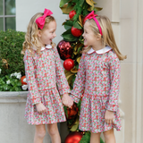 Girl wearing the Lillian dress in Floral Noel