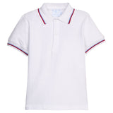Short Sleeve Tipped Polo - Blue / Red